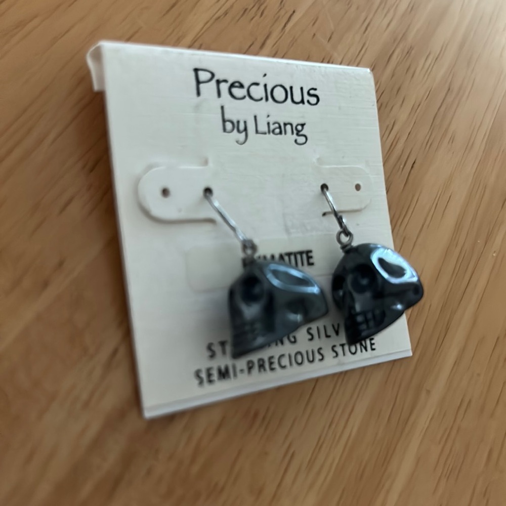 Skeleton Halloween head earrings